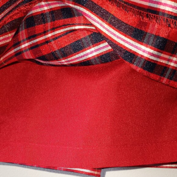'Crown & Ivy' Taran Plaid Holiday Skirt 8 Fully Lined with Pockets EUC - Picture 8 of 13